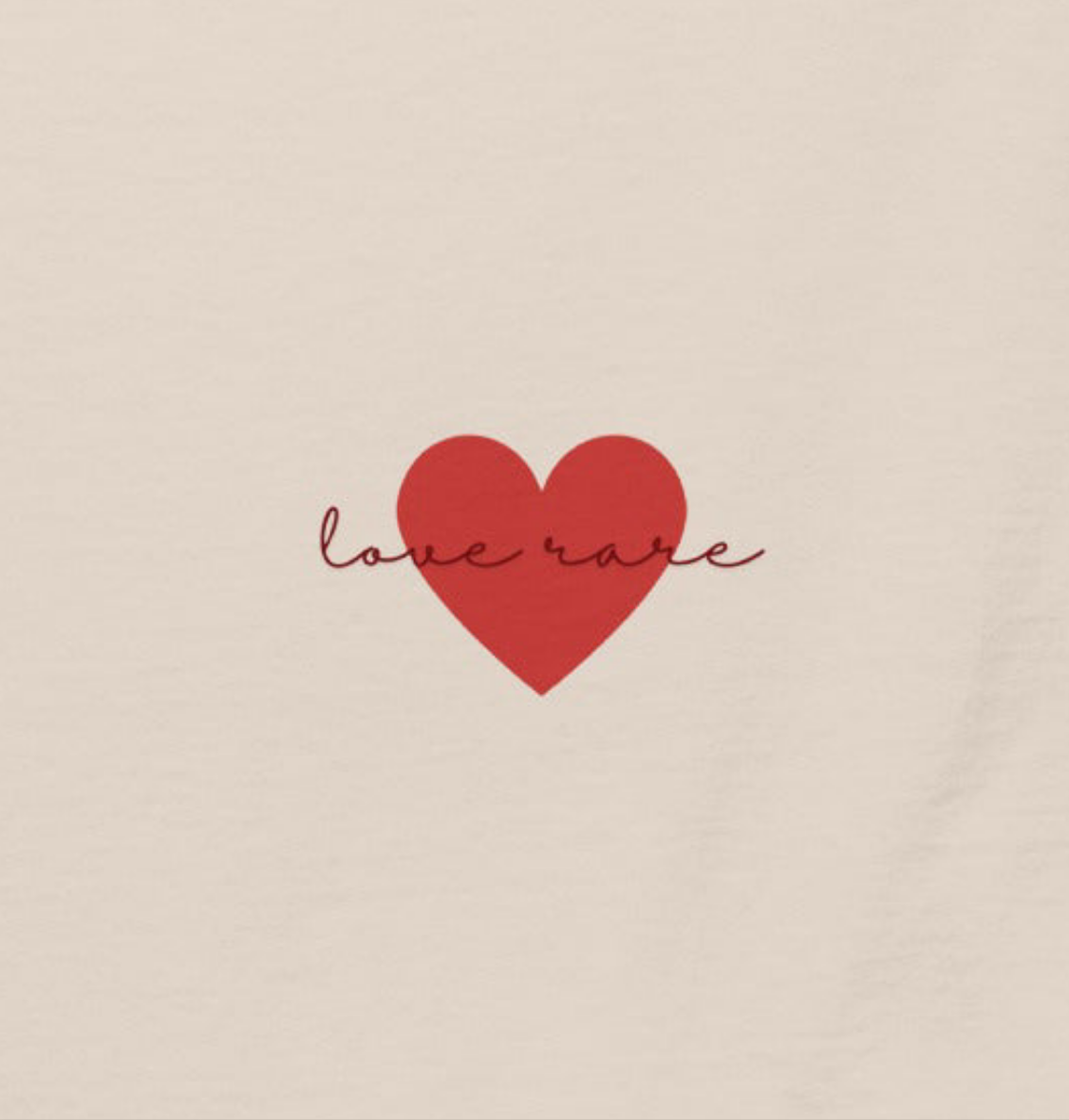 LOVE RARE RED HEART TEE