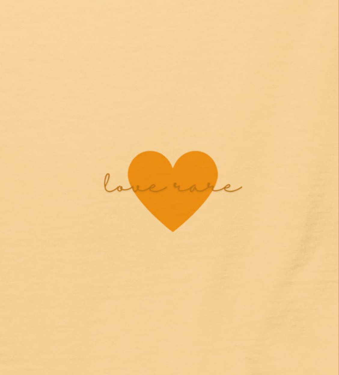 LOVE RARE ORANGE HEART TEE