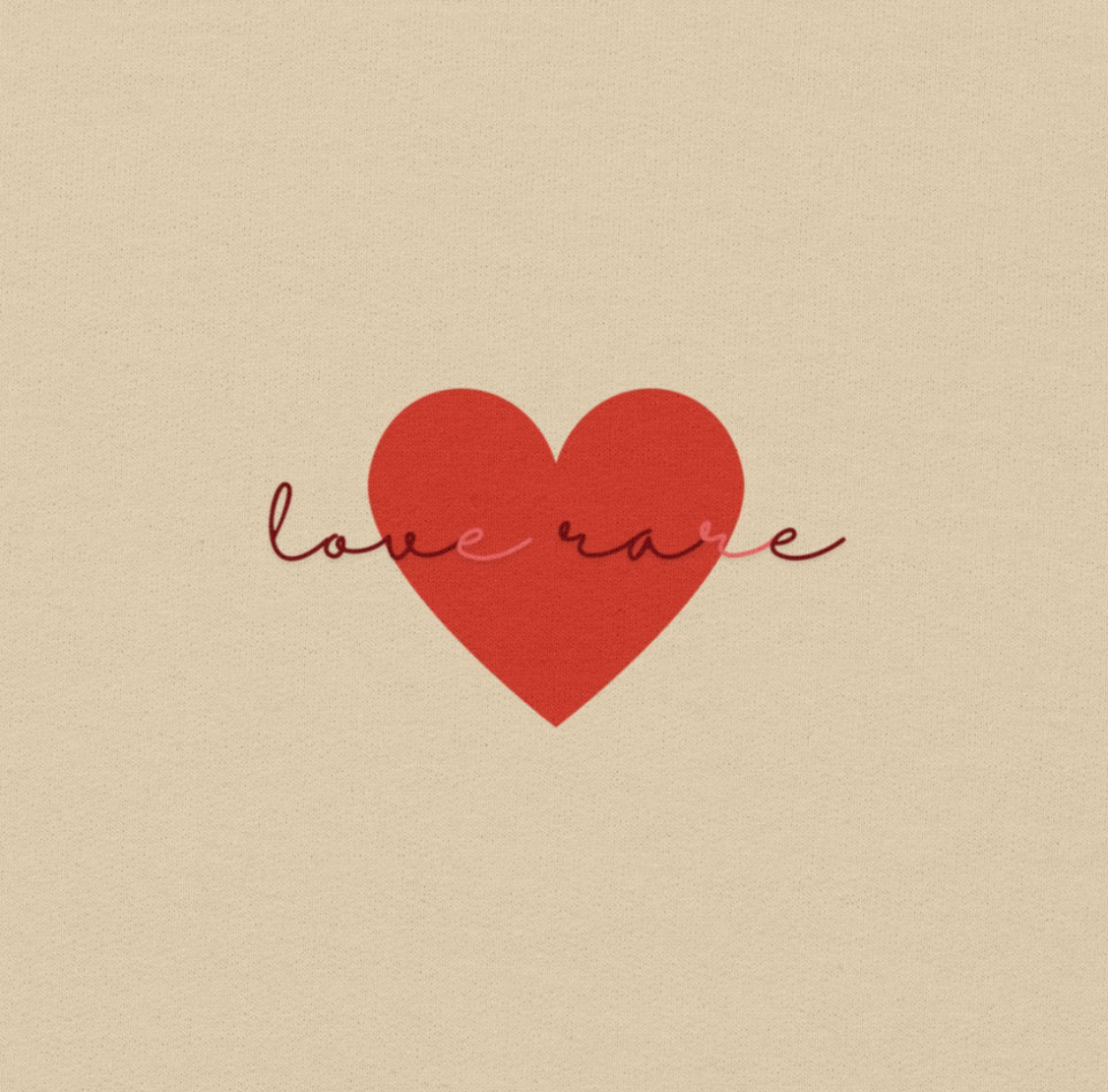 LOVE RARE RED HEART HOODIE