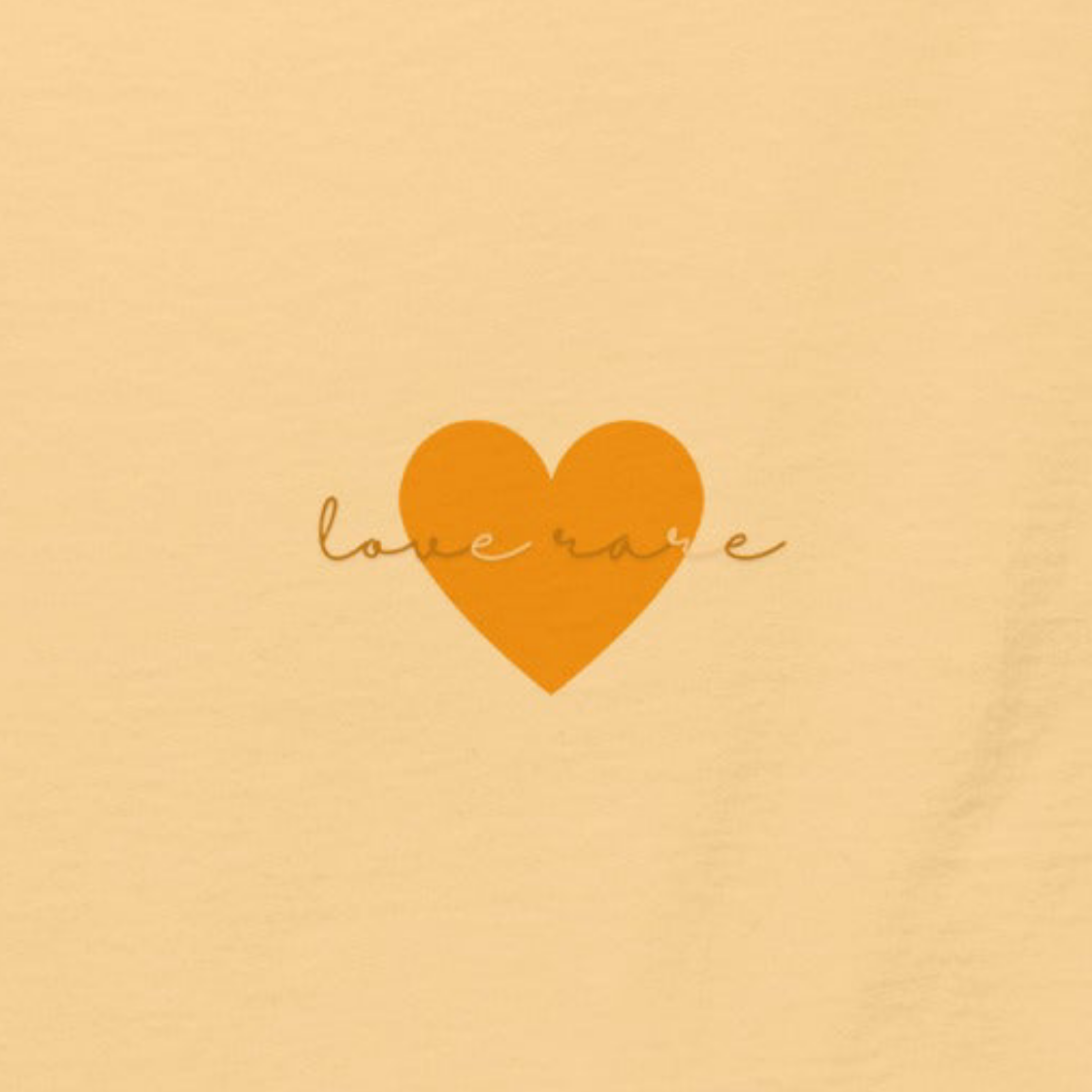 LOVE RARE ORANGE HEART TEE
