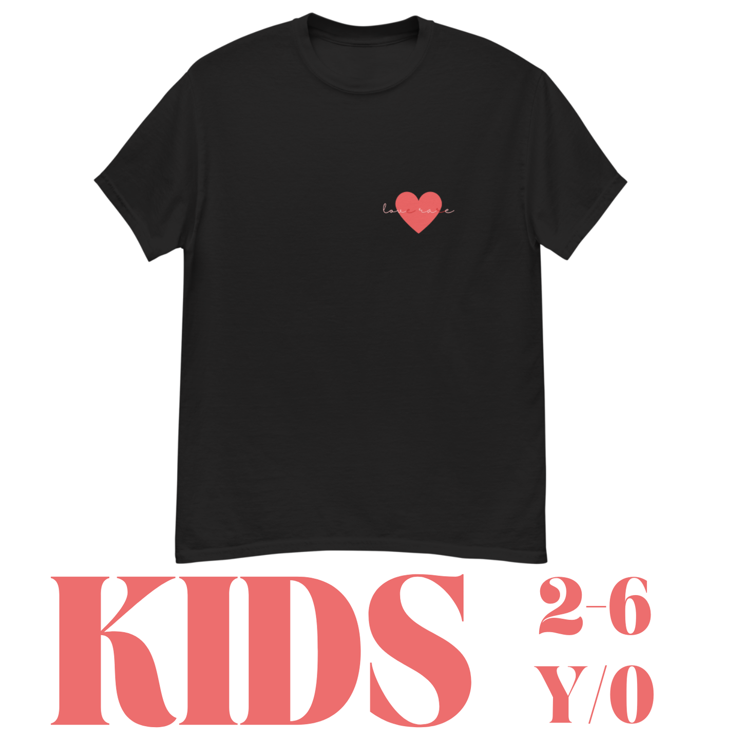 LOVE RARE TODDLER BLACK TEE